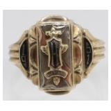 1951 Gold High School Ring "A" Woman