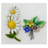 Vintage Scatter Pins - Two Floral