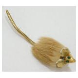 Vintage Mink Fur Covered Mouse Tack Pin with