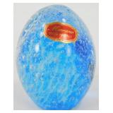 * Vintage Murano Blue Paperweight with Original