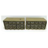 * 2 Vintage 15-Drawer Raaco Organizers