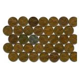(35) Lincoln Wheat Cents (One is Steel)