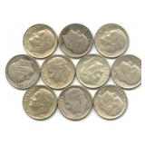 (10) Roosevelt Silver Dimes