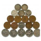 (5) Silver Canadian Dimes, 1 Clad Dime, (5)