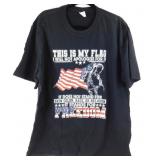 Black T-Shirt Size XXL with Logo on It - New