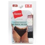 New 4 Pack of Hanes Premium Cotton Stretch No