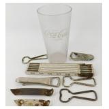 5 Different Vintage Bottle Openers, Coca-Cola