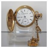 Elgin Gold Filled Pocket Watch Model 3, 16s, 7j,