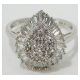 Sterling Silver CZ Fashion Ring, Size 7ï¿½ and