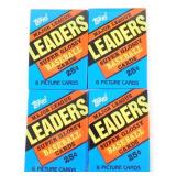 4 Sealed Packs 1986 Topps Leaders Super Glossy