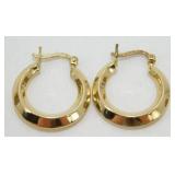 Vintage Sterling Silver and Gold Wash Hoop