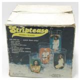 1977 Striptease Glasses in Original Box