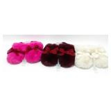 3 Pairs of NWT Girls XL (11/12) Fancy Slippers