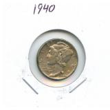 1940 Mercury Silver Dime