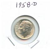1958-D Roosevelt Silver Dime