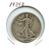 1929-D Walking Liberty Silver Half Dollar