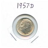 1957-D Roosevelt Silver Dime
