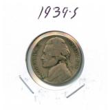 1939-S Jefferson Nickel