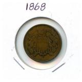 1868 U.S. Two Cent Piece