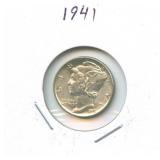 1941 Mercury Silver Dime