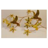 Vintage Hummingbird Brass / Copper Wall Hanger