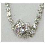 Hello Kitty Sterling Silver Moissanite Bracelet,