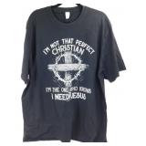 Black T-Shirt Size XXL with Logo on It - New