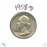1958-D Washington Silver Quarter