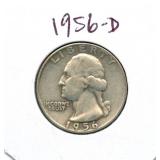 1956-D Washington Silver Quarter