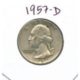 1957-D Washington Silver Quarter