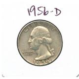 1956-D Washington Silver Quarter
