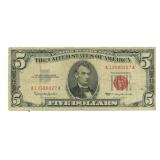 1963 U.S. $5 Red Seal Note
