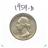 1959-D Washington Silver Quarter