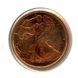 2012 Walking Liberty Design Copper Round - One