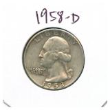 1958-D Washington Silver Quarter
