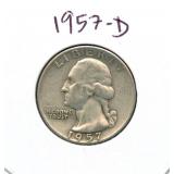 1957-D Washington Silver Quarter
