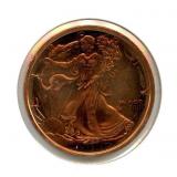 2012 Walking Liberty Design Copper Round - One
