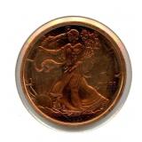 2012 Walking Liberty Design Copper Round - One