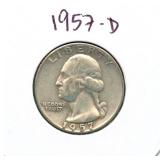 1957-D Washington Silver Quarter