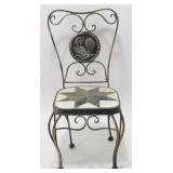 Vintage Cast Iron Chair w/ Enamel Seat