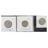 3 Indian Head Nickels - 1929-P, 1929-D & 1928-S