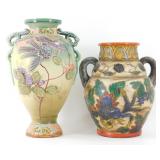 * 2 Vintage Japanese Vases - 10" and 12" Tall.