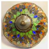 * Stained Glass Lamp Shade. 14", No Cracks or