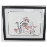 * Original Disney Framed Winnie the Pooh, Eeyore,
