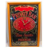 * Private Bar Clock 19"x13"