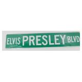 Metal Elvis Presley Street Sign - 24" x 5"