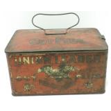 Antique Union Leader Tobacco Tin - 7-1/2" x 5" x