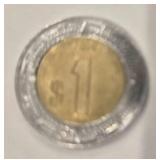 Mexican 1 Peso Coin 1996