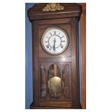 Vtg Wood Wall Clock Pendulum