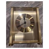 Seth Thomas Quartz Brass Mantel Clock